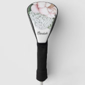 Rosa Peony Rot Personalisiert Golf Headcover (Vorderseite)