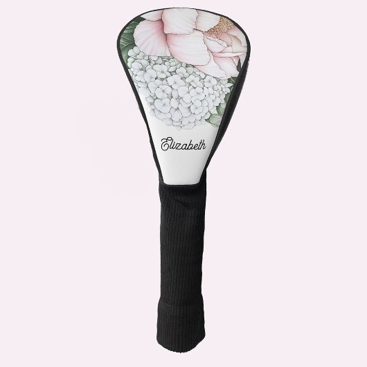 Rosa Peony Rot Personalisiert Golf Headcover