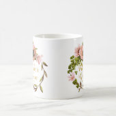 Rosa Peony Wreath Mutter des Bodens ID456 Kaffeetasse (Mittel)