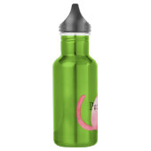 Rosa perfekte Katze  Edelstahlflasche (Links)