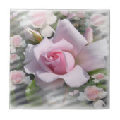 Rosa Perfektion # 2 ~ Keramik Fliese (Vorderseite)