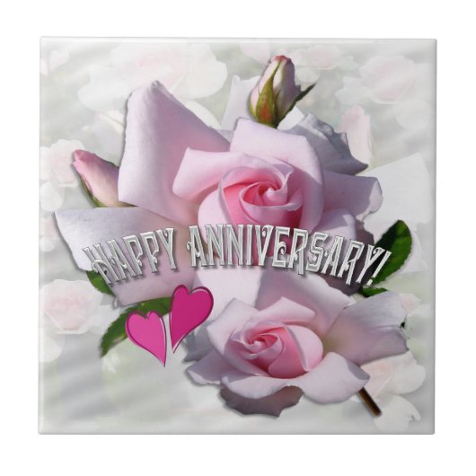 Rosa Perfektion ~ Keramik Tile Fliese (Vorderseite)