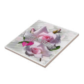 Rosa Perfektion ~ Keramik Tile Fliese (Seite)