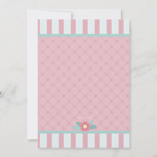 Rosa Perfektion Muttertag Einladung (Rückseite)