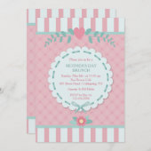 Rosa Perfektion Muttertag Einladung (Vorne/Hinten)