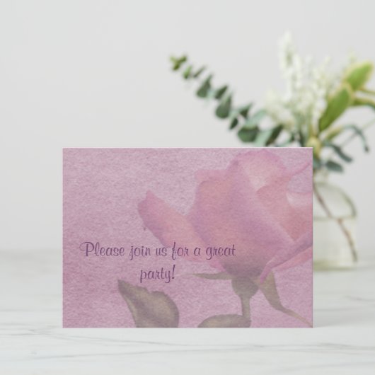 Rosa Pergament im Stil der Einladung (Stehend Vorderseite)