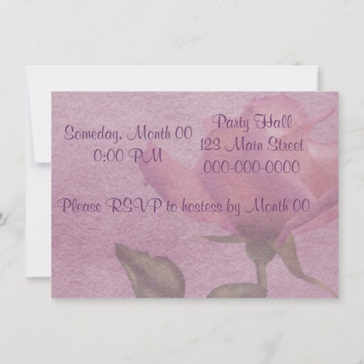 Rosa Pergament im Stil der Einladung (Rückseite)