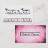 rosa Pergamentloyalitätsprogramm Treuekarte (Vorne/Hinten)