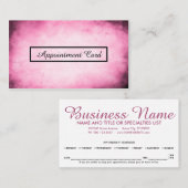 rosa Pergamentverabredungs-Erinnerung Terminkarte (Vorne/Hinten)