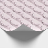 Rosa Perle im Muschel Geschenkpapier (Ecke)