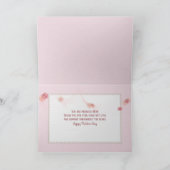 Rosa Perle im Muscheltag Karte (Innenseite)