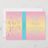 Rosa Perle u. hübsche Pastelle 16. Geburtstag Einladung (Rückseite)