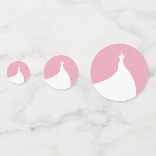 Rosa Perlen Brautparty Confetti Konfetti (Vorderseiten)