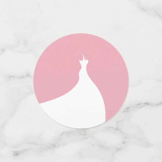 Rosa Perlen Brautparty Confetti Konfetti (Klein Vorderseite)