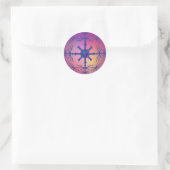 Rosa Perlen-Design mit Muster Runder Aufkleber (Tasche)