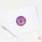 Rosa Perlen-Design mit Muster Runder Aufkleber (Umschlag)