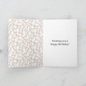 Rosa Perlen Goldkette Geburtstag Karte (Innenseite)