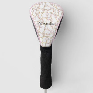Rosa Perlen Goldkette   Golf Headcover