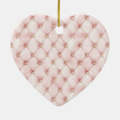Rosa Perlen Goldkette Keramik Ornament (Hinten)