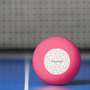 Rosa Perlen Goldkette   Tischtennisball