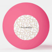 Rosa Perlen Goldkette Tischtennisball (Vorderseite)