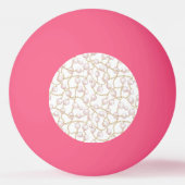 Rosa Perlen Goldkette Tischtennisball (Rückseite)