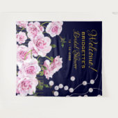 Rosa Perlen Hochzeit Wandteppich (Vorderseite (Horizontal))