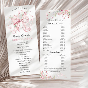 Rosa Perlen Perlen Quinceñera Orden der Ereignisse Programm
