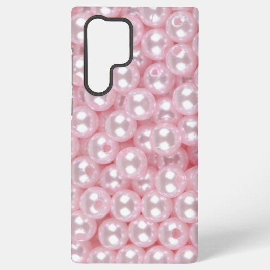 Rosa Perlen Samsung Galaxy Hülle (Rückseite)