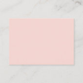 Rosa Perlen und Prosecco Brautparty Begleitkarte (Rückseite)