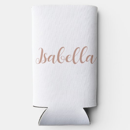 Rosa Perlen und Prosecco-Brautparty Selters Dosenkühler (Rückseite)