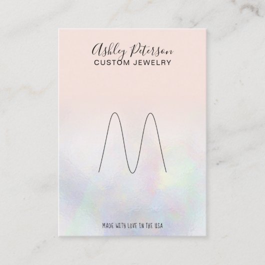 Rosa Perlenschmuckring Visitenkarte (Vorderseite)