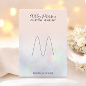 Rosa Perlenschmuckring Visitenkarte