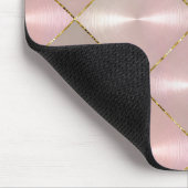 Rosa Perlmutter mit Gold Mousepad (Ecke)