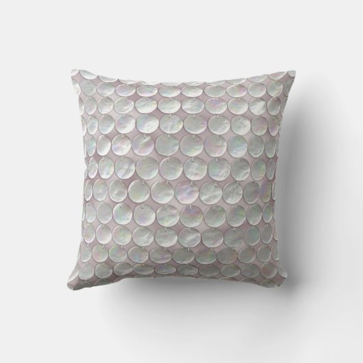 Rosa PerlmuttPaillette Kissen (Rückseite)
