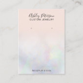 Rosa Perlschmuck Ohrring Visitenkarte (Vorderseite)