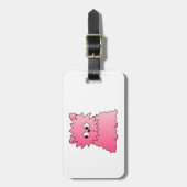 Rosa persische Katze Gepäckanhänger (Vorderseite vertikal)