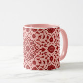 Rosa persischer Blumen-Mug Tasse (VorderseiteRechts)
