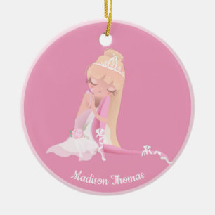 Rosa Personalisiert Ballet Tänzerin Keramik Orname Ornament