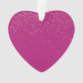 Rosa Personalisiert Goldname Glitzer Sparkle Dots Ornament (Rückseite)