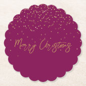 Rosa Personalisiert Goldname Glitzer Sparkle Dots Untersetzer (Vorderseite)