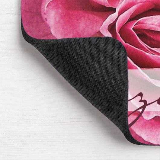Rosa Personalisiert Mousepad (Ecke)