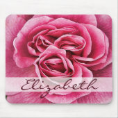 Rosa Personalisiert Mousepad (Vorne)