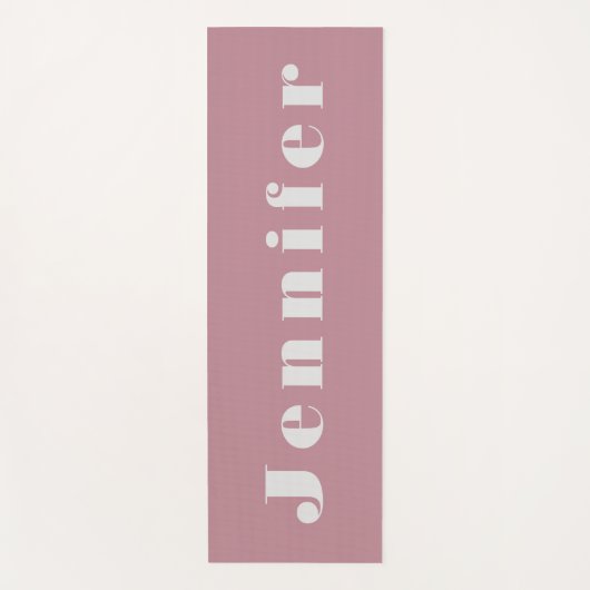 Rosa Personalisiert und Name Yogamatte (Vorderseite)