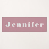 Rosa Personalisiert und Name Yogamatte (Vorderseite (Horizontal))