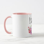 Rosa Personalisierte Aquarellfarben Tasse für Mädc (Links)