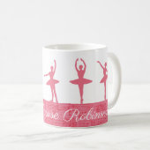 Rosa Personalisierte Ballerina Kaffeetasse (VorderseiteRechts)