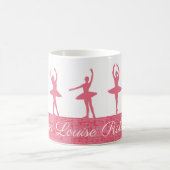 Rosa Personalisierte Ballerina Kaffeetasse (Mittel)
