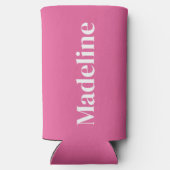 Rosa Personalisierte Dose Cooler für Bachelorette Selters Dosenkühler (Rückseite)