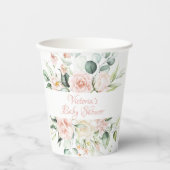 Rosa Personalisierte Elegant BläsernBaby-Dusche Pappbecher (Vorderseite)